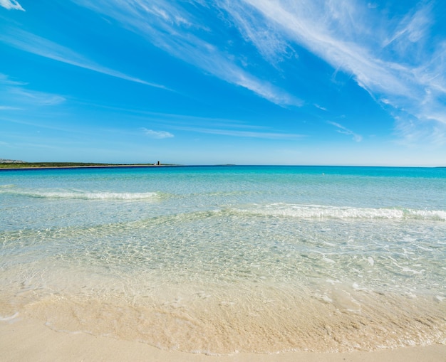 Blue sky and turquoise water in Stintino