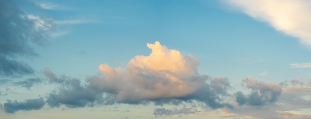 Blue sky and white cloud background