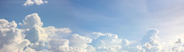 Blue sky white cloud shape nature background