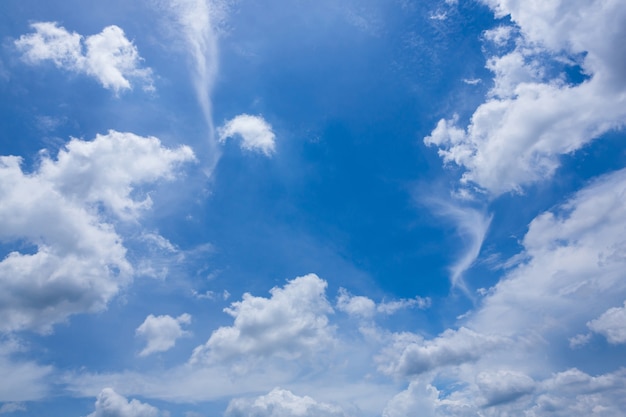 Blue sky and white cloud