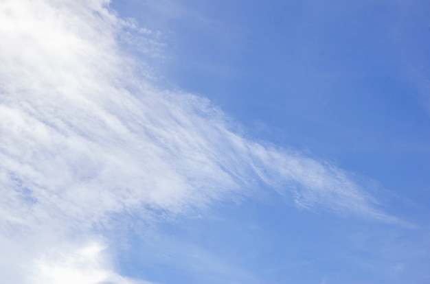 Blue sky and white clouds with blurred background