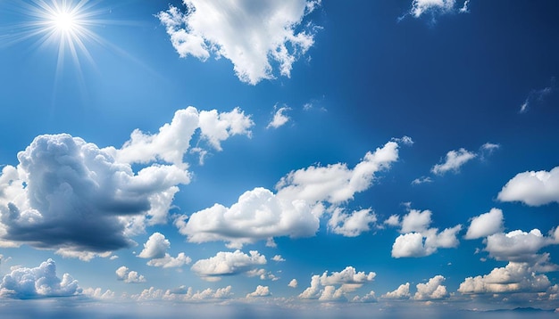 Blue sky and white clouds