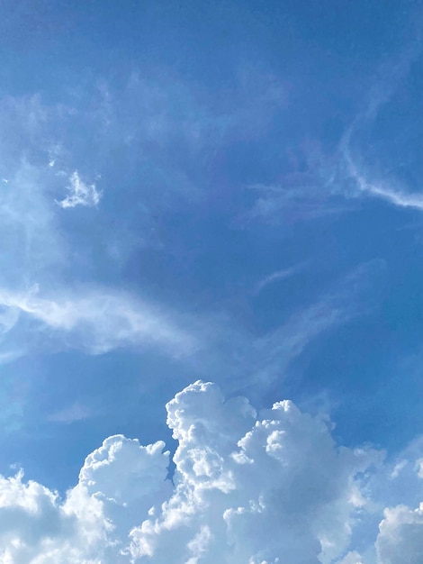 Blue sky and white cloudscape background