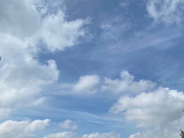 Blue sky and white cloudscape background