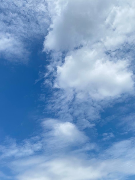 Blue sky and white cloudscape background