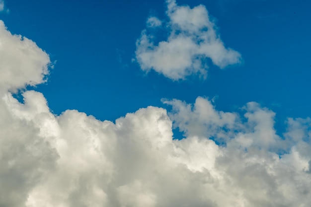 Blue sky with beautiful clouds Good weather