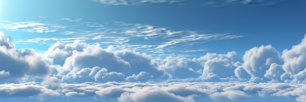 Blue sky with cloud background Cloudy sky for summer time Generative AI