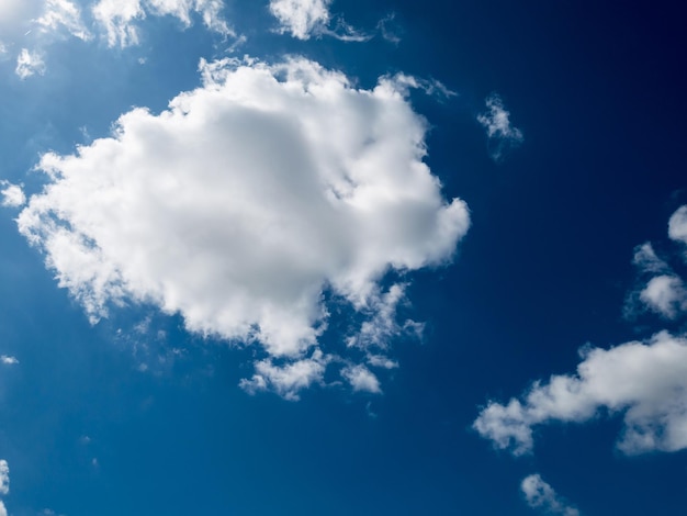 Blue sky with cloud close up