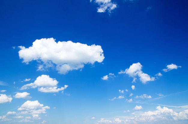 Blue sky with cloud closeup