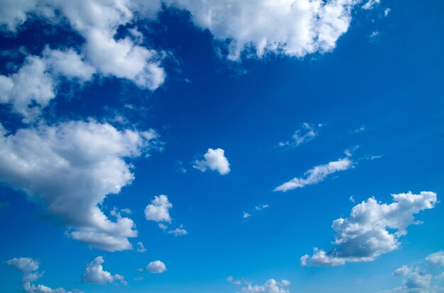 Blue sky with cloud closeup