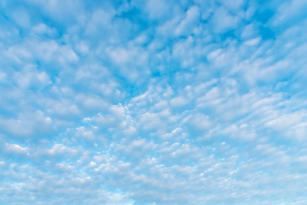 Blue sky with cloud in summer. Environment and Nature background. 