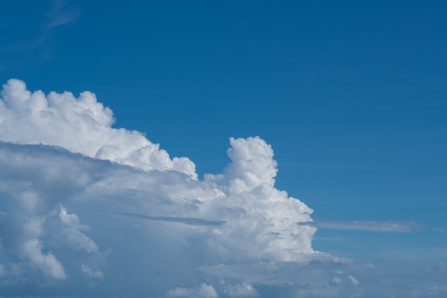 blue sky with clouds background, summer time, beautiful sky