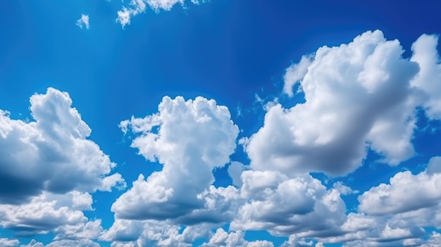 A blue sky with clouds and a blue sky with clouds