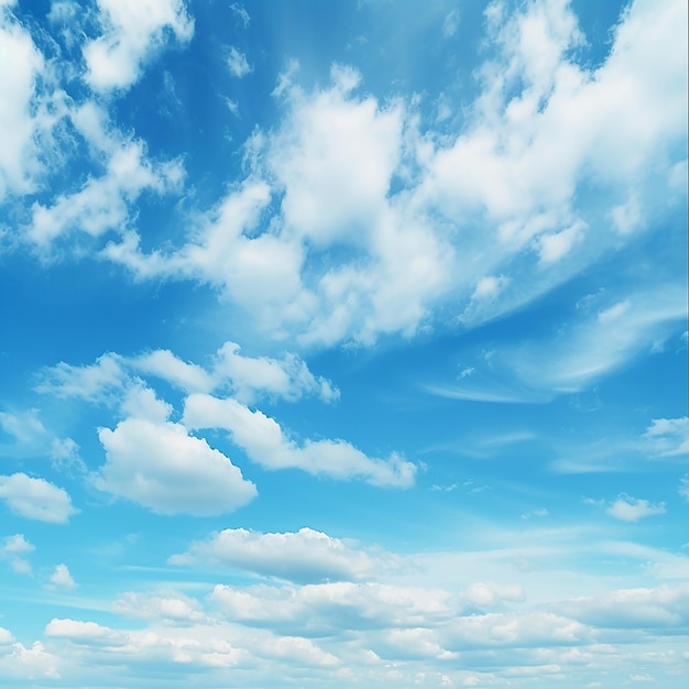 a blue sky with clouds and a blue sky with a few clouds