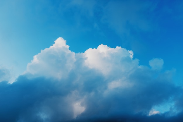 Blue sky with clouds Cumulus clouds, Evening sky