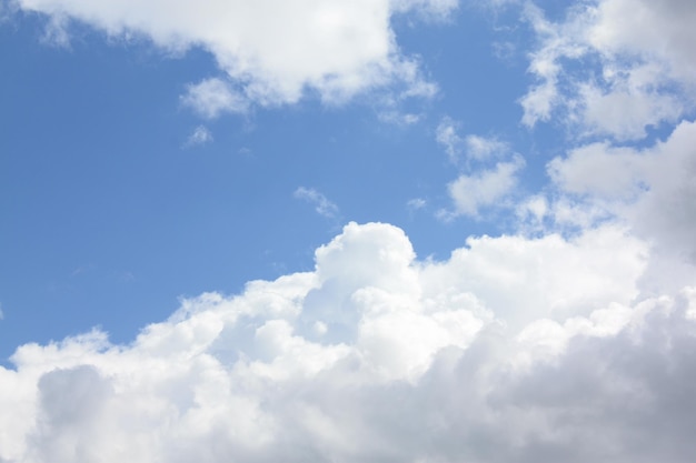 A blue sky with clouds and a white cloud