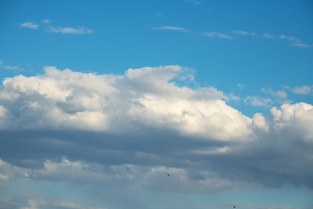 Blue sky with clouds.