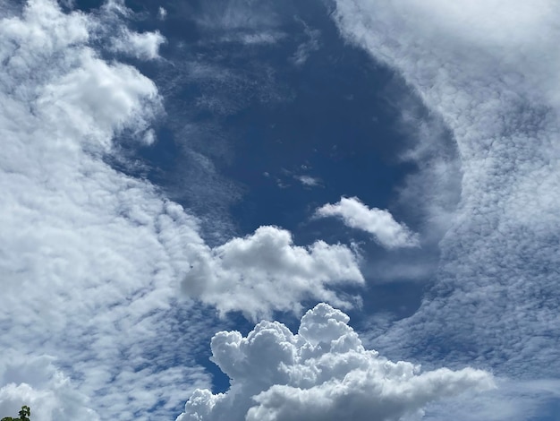 Blue sky with cloudscape background