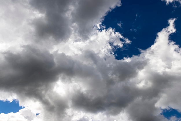 Blue sky with light clouds in windy weather