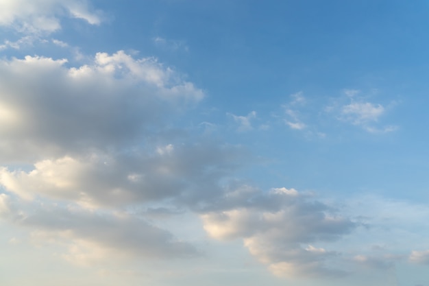 Blue sky with soft clouds