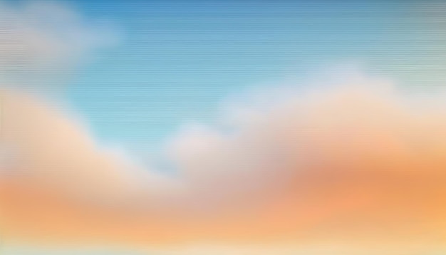 Blue Sky with Soft Pastel Clouds Background