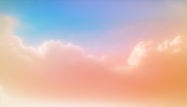 Blue Sky with Soft Pastel Clouds Background