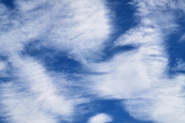 Blue sky with spindrift clouds