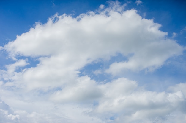 Blue sky with tiny clouds