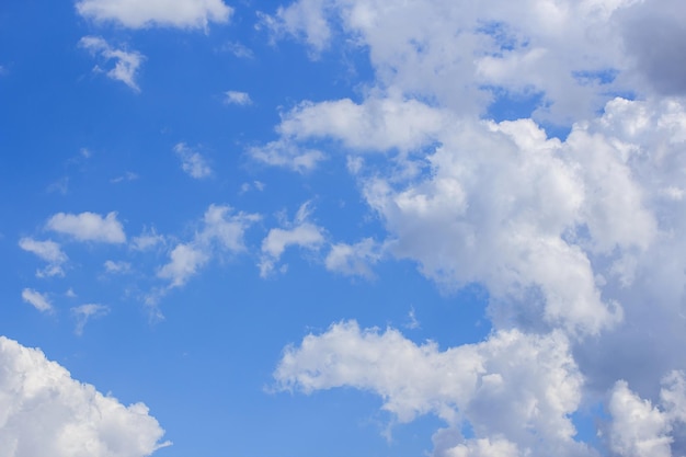 Blue sky with white cloud background for any design