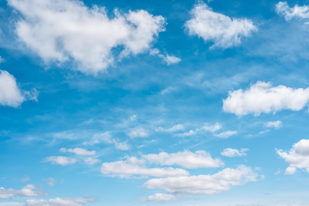 Blue sky with white cloud background turquoise sky with different types of clouds Beautiful clouds during summer time in Sunny day Blue sky and white fluffy clouds