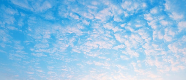 Blue sky with white cloud background