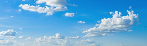 Blue sky with white cloud background