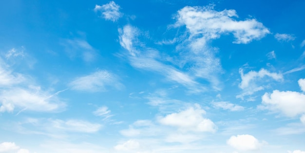 Blue sky with white cloud landscape background