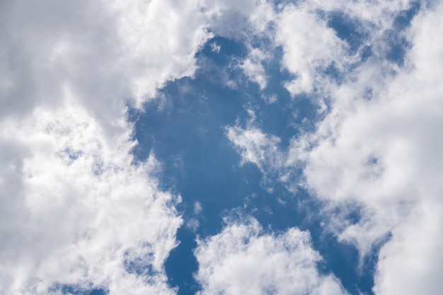 Blue sky with white cloud.