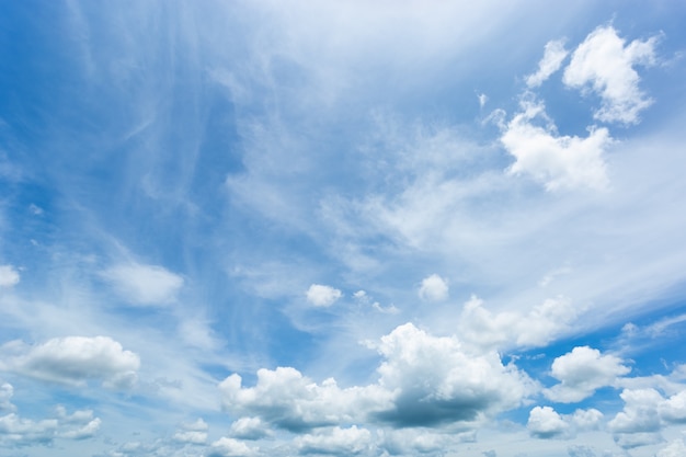 Blue sky with white cloud.