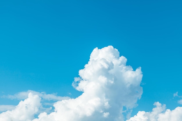 Blue sky with white clouds closeup