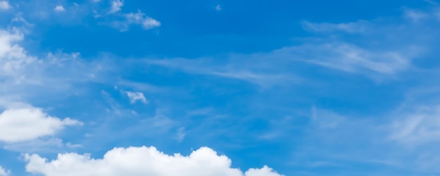 The blue sky with white clouds is a canvas for daydreaming and relaxation