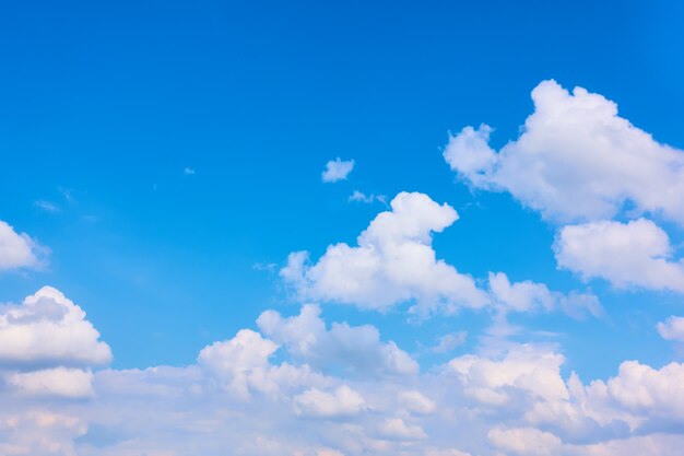 Blue sky with white clouds - may be used as background