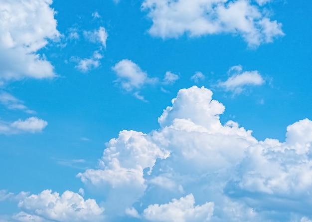 Blue sky with white clouds nature background