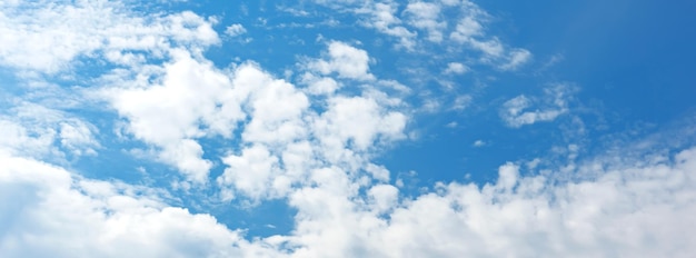 Blue sky with white clouds in sunny day