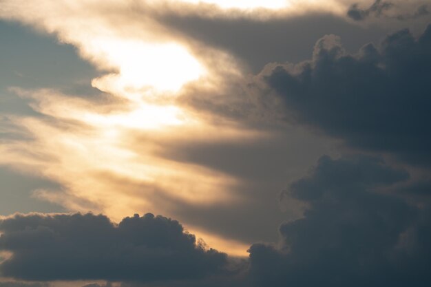 blue sky with white clouds on a Sunny summer day