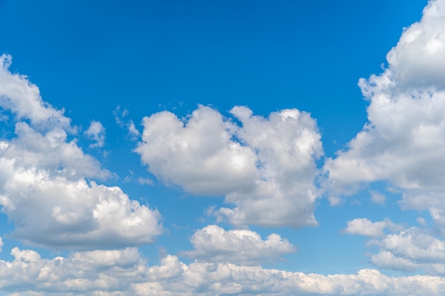 Blue sky with white clouds in sunny weather