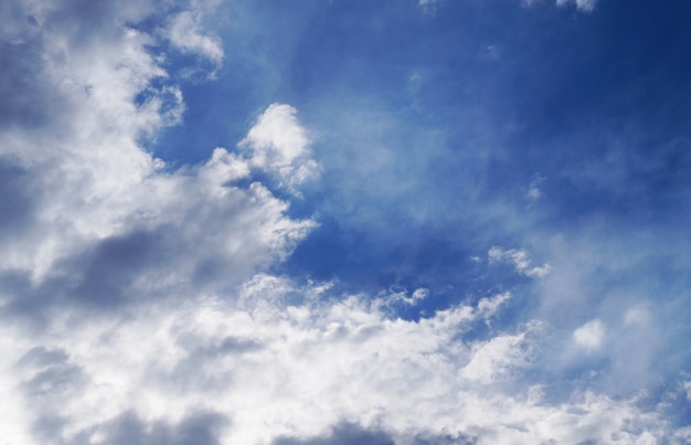 Blue sky with white clouds