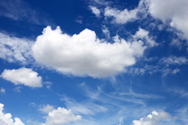 Blue sky with white clouds