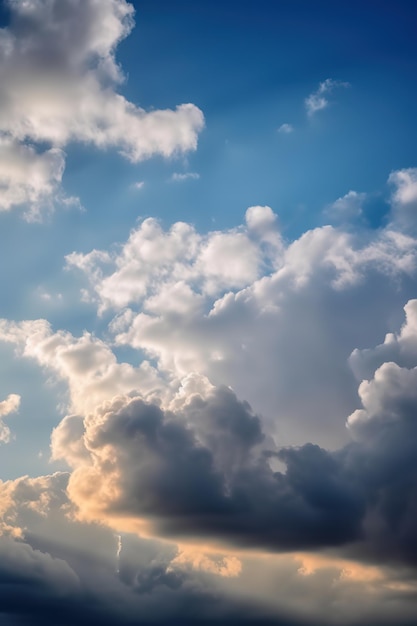 A blue sky with white clouds