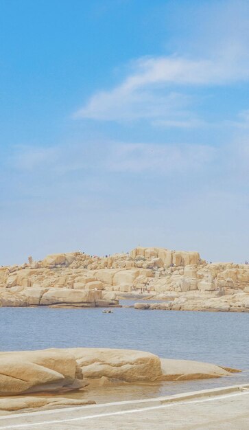 A blue sky with white clouds