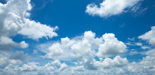 Blue sky with white clouds