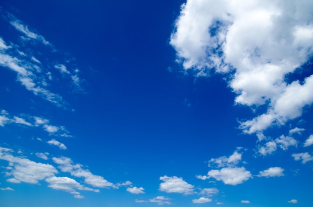 Blue sky with white clouds