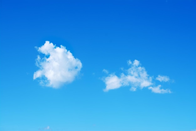 Blue sky with white soft clouds