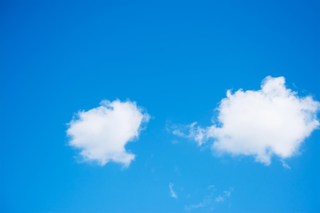 Blue sky with white soft clouds